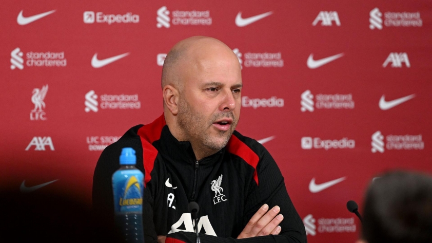HLV Slot và Liverpool sẵn sàng cho cuộc chạm trán với Arsenal - Ảnh: @Liverpoolecho