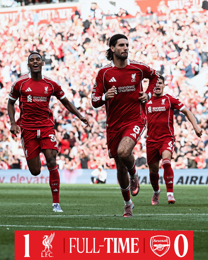 "Chỉ còn 3 đội chưa thua ở Premier League 2025/26" 4 Điểm nhấn vòng 3 Premier League 2025/26 chính là bàn thắng 'cháy lưới' của Dominik Szoboszlai (Ảnh: Liverpool FC).