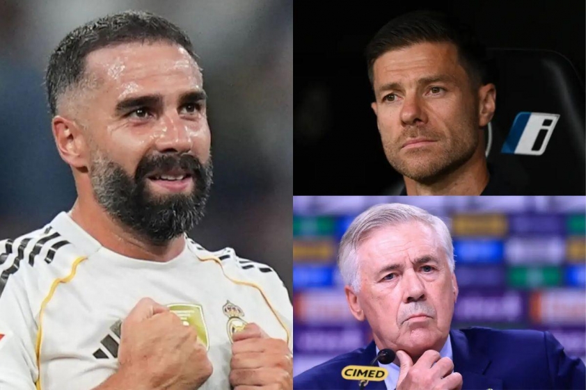 Dani Carvajal cho rằng HLV Xabi Alonso chú trọng nhiều hơn vào kỷ luật so với người tiền nhiệm Carlo Ancelotti (Ảnh: GOAL).