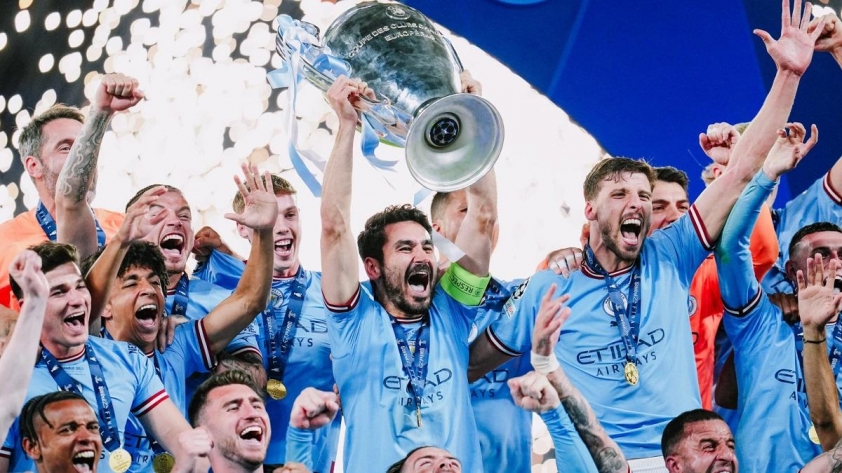 Khoảnh khắc huy hoàng của Gundogan cùng Man City. (Ảnh: Man City)