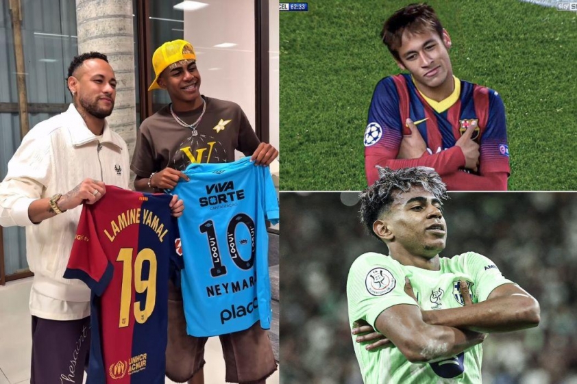 Yamal luôn dành nhiều hảo cảm cho Neymar. (Ảnh: Tribuna)