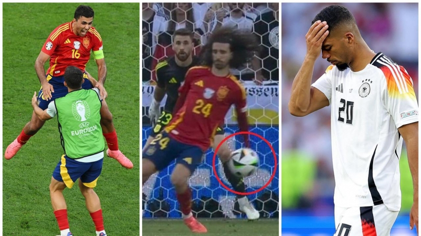 Pha bóng đã ảnh hưởng rất nhiều đến cục diện trận đấu. (Ảnh: Fox Sports)