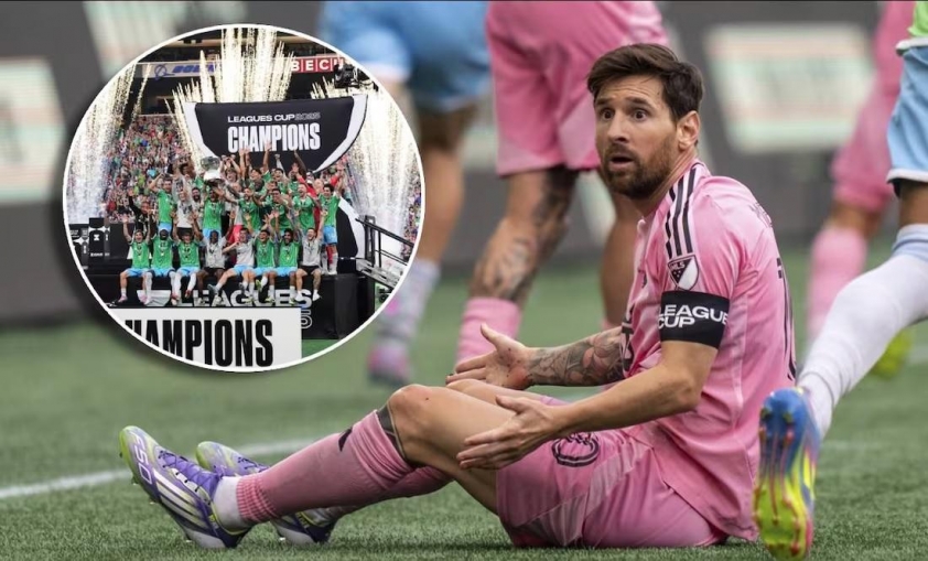 Messi chưa có duyên với chiếc cup thứ 47 sau thất bại tại Leagues Cup. (Ảnh: eluniversal)
