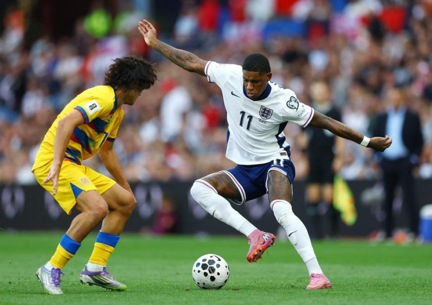 Rashford gần như vô hại trước hàng thủ của đội tuyển Andorra (Ảnh: AP).
