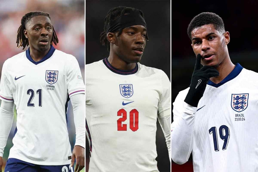 Eze, Madueke và Rashford là những cầu thủ bị Thomas Tuchel chỉ trích thẳng mặt sau trận đấu với Andorra (Ảnh: talkSPORT).