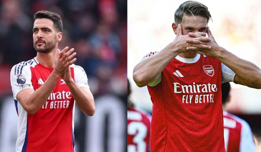 Song sát trong mơ của Arsenal. (Ảnh: Daily Mail)