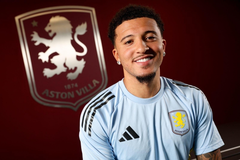 Jadon Sancho gia nhập Aston Villa theo dạng cho mượn để cứu vãn sự nghiệp (Ảnh: Aston Villa).