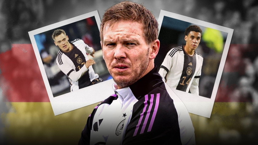 HLV Nagelsmann còn rất nhiều vấn đề phải giải quyết đối với đội tuyển Đức. (Ảnh: Sky Sports)