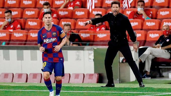 Simeone: 'Tôi thích Julian, trừ khi bạn nói đến Messi.' (Ảnh: Goal)