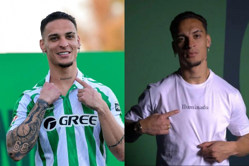Real Betis và Antony đã ra mắt mẫu áo để gây quỹ cho việc chuyển nhượng cầu thủ này từ Man Utd (Ảnh: The Sun).