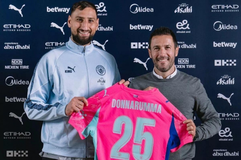 Donnarumma có thể ra mắt Man City trong trận đấu với Man United (Ảnh: Trang chủ CLB).
