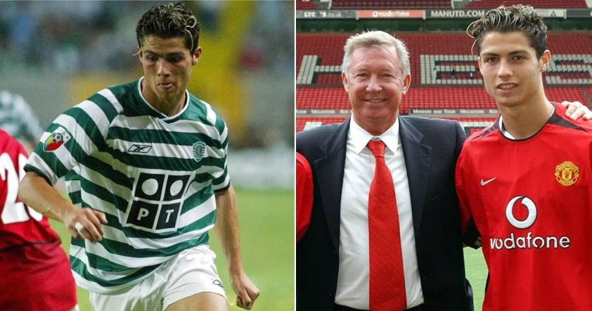 Từ khoảnh khắc chia tay Sporting và đặt chân đến Old Trafford, Ronaldo bắt đầu viết nên kỷ nguyên vĩ đại của riêng mình. (Ảnh: Daily Mail)
