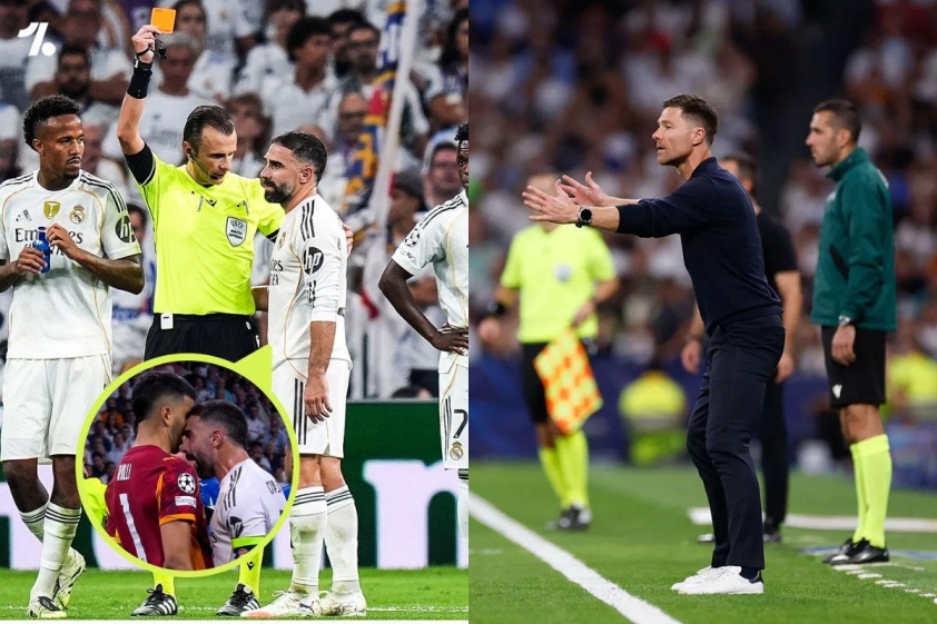 Carvajal nhận thẻ đỏ sau tình huống bạo lực với thủ môn của Marseille.