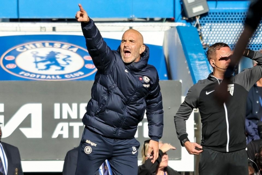 Maresca và các cầu thủ Chelsea thua trước Bayern - Ảnh: @Squawka