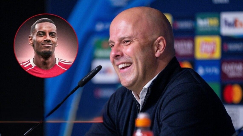 HLV Slot ấn tượng trước thể lực của Isak ( Ảnh: Liverpool News)