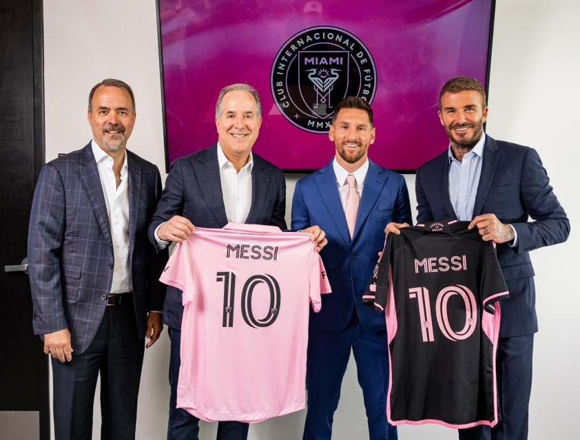 Inter Miami và bản hợp đồng lịch sử. (Ảnh: Nền tảng X)