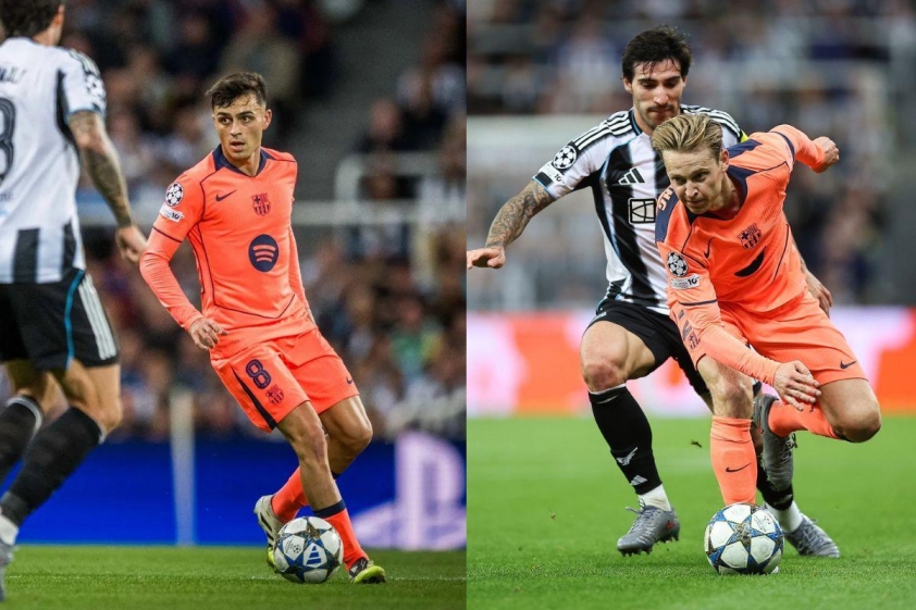 Hàng tiền vệ Barca thể hiện sự vượt trội trong khả năng kiểm soát bóng (Ảnh: X).