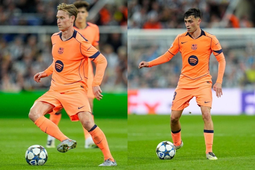 Hansi Flick dành lời khen cho bộ đôi Pedri và Frenkie de Jong.
