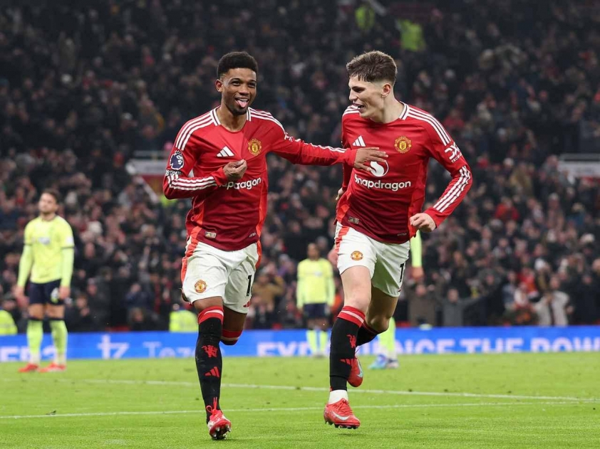 Cả hai từng có thời gian đẹp bên nhau khi Garnacho còn khoác áo MU. (Ảnh: Man Utd)