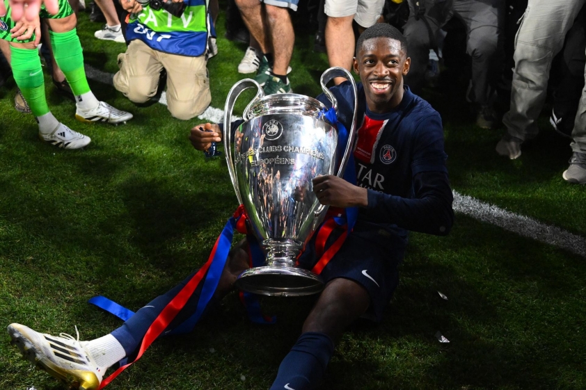 Thành công cùng PSG giúp Dembele trở thành ứng cử viên nặng ký cho danh hiệu QBV. (Ảnh: Sky Sports)