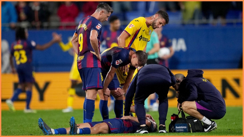 Fermin bị chấn thương trong trận đấu với Getafe. (Ảnh: Semprebarca)