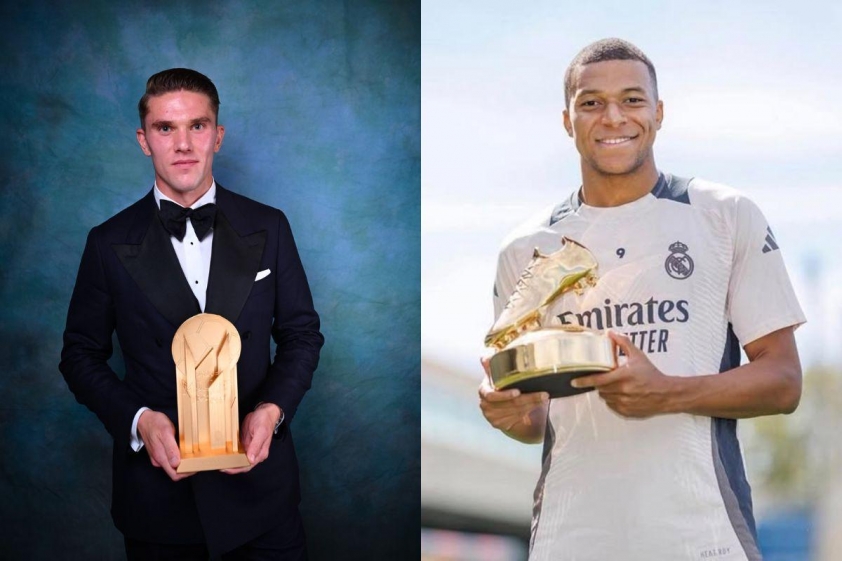 Gyokeres nhận giải Gerd Muller còn Chiếc giày Vàng lại thuộc về Mbappe (Ảnh: X).