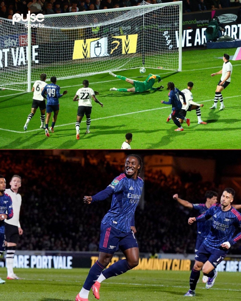 Eze có bàn thắng đầu tiên cho Arsenal (Ảnh: X).