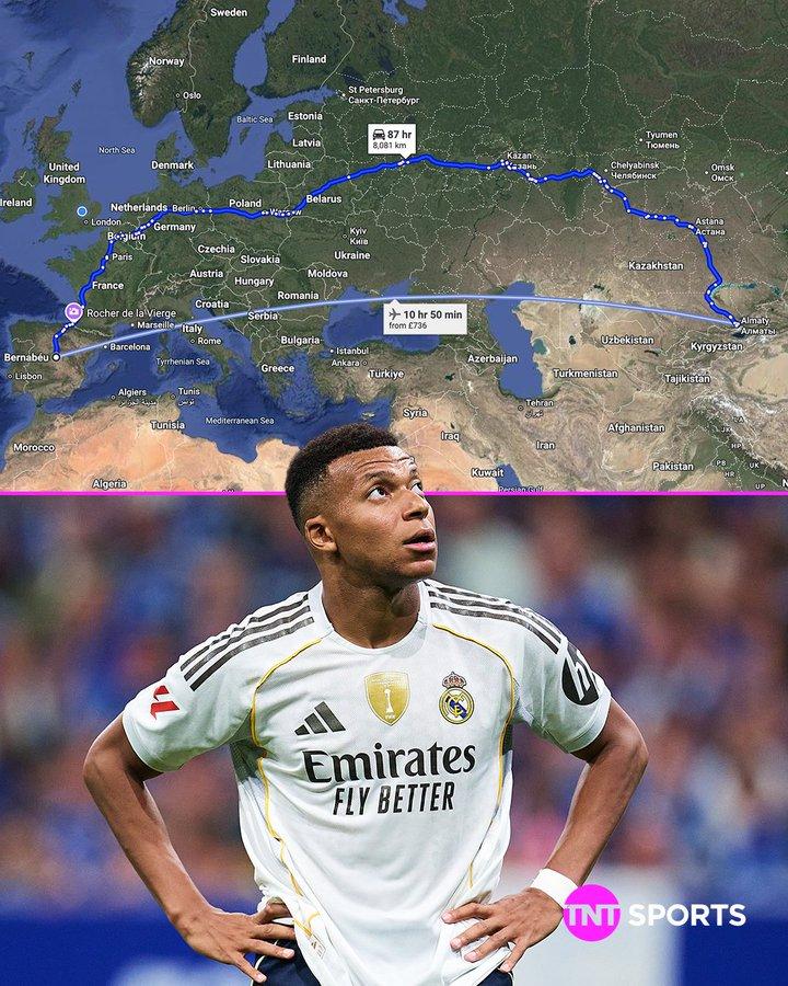 Có lẽ khoảng cách vị trí là thách thức lớn nhất của Real. (Ảnh: TNT Sports)