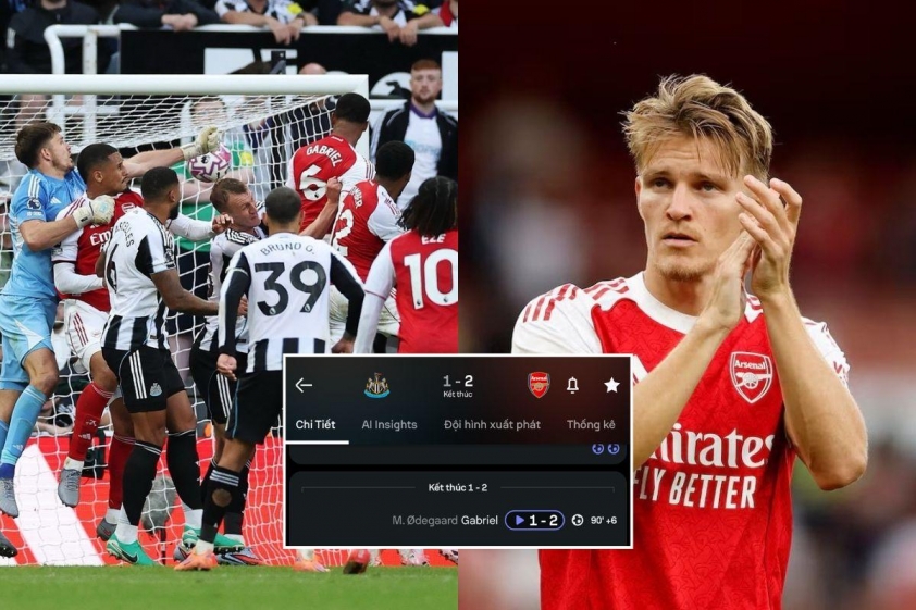 Odegaard vào sân từ ghế dự bị và có 1 pha kiến tạo cho Gabriel.