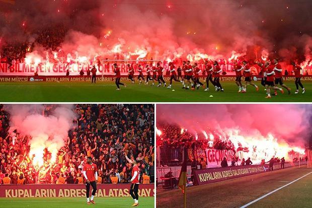 CĐV Galatasaray nổi tiếng với sự cuồng nhiệt và náo loạn. (Ảnh: The Sun) 