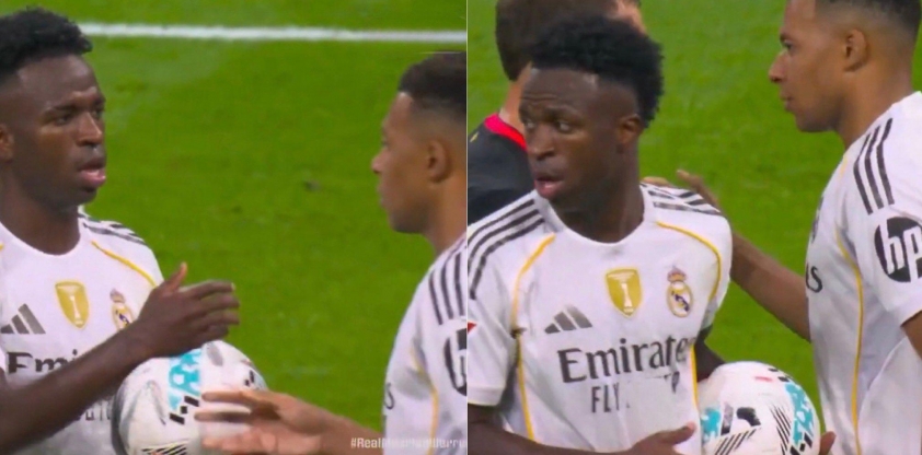 Mbappe chủ động nhường cơ hội thực hiện penalty cho Vinicius (Ảnh: X).