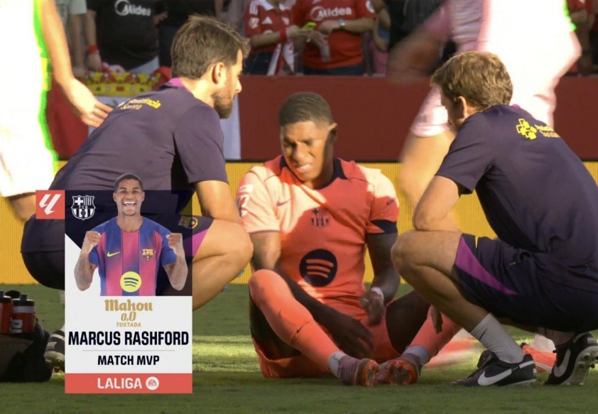 Rashford được BTC La Liga chọn là Cầu thủ xuất sắc nhất trận (Ảnh: X).