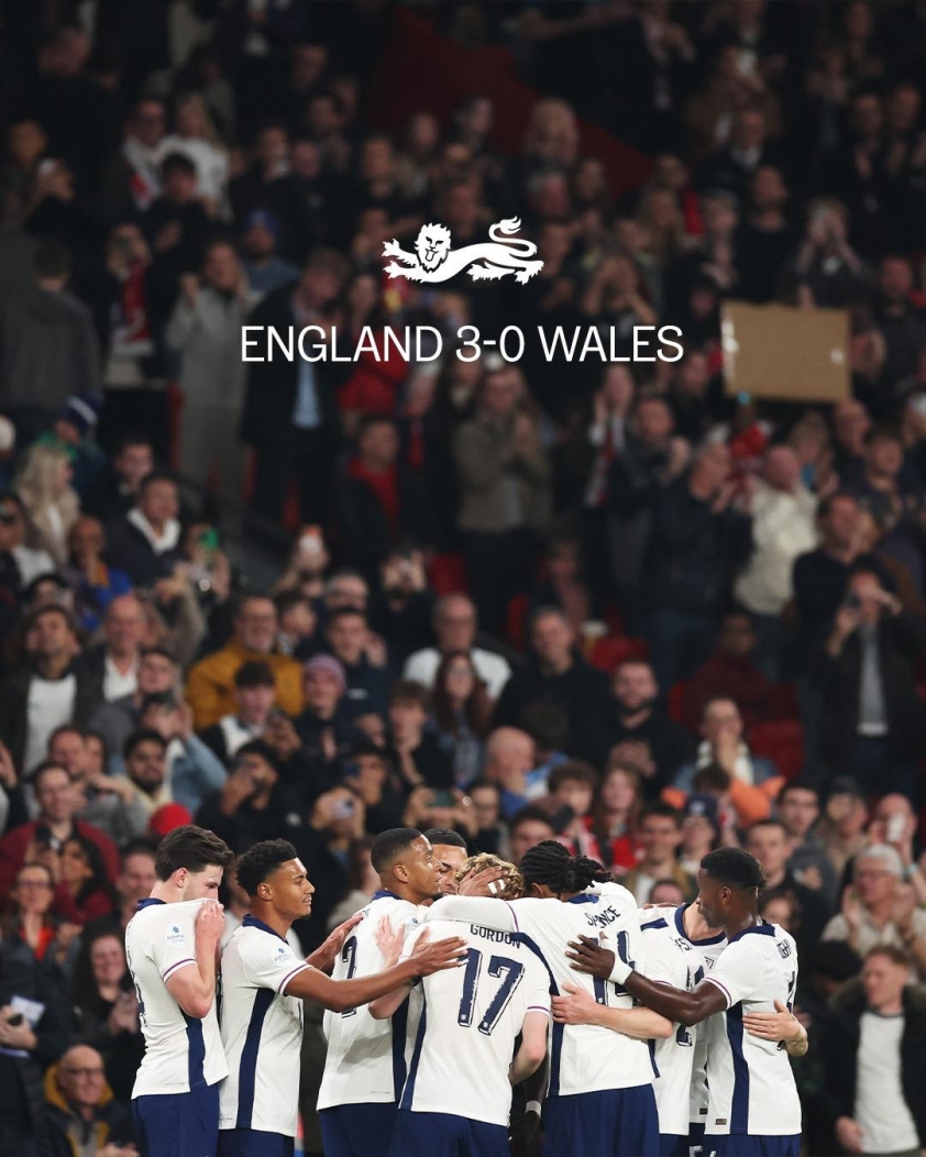 Tuyển Anh nối dài kỷ lục ghi bàn sau chiến thắng trước Xứ Wales (Ảnh: EnglandTeam).