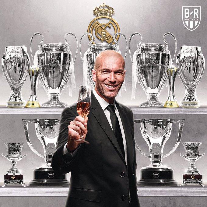 Thành tích vĩ đại của Zidane cùng CLB Hoàng gia Tây Ban Nha. (Ảnh: BRFootball)