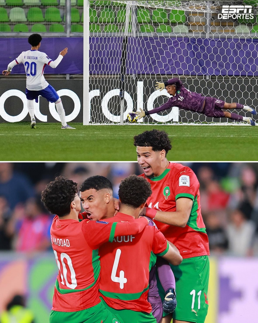 Người hùng của Ma Rốc và khoảnh khắc để đời. (Ảnh: ESPNDeportes)
