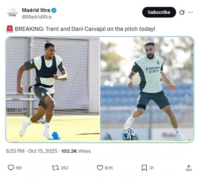 Real Madrid chiêu mộ 'vũ khí' mạnh, chuẩn bị đối đầu Barca 4 Arnold và Carvajal đã sẵn sàng tái xuất sân cỏ. (Ảnh: MadridXtra)