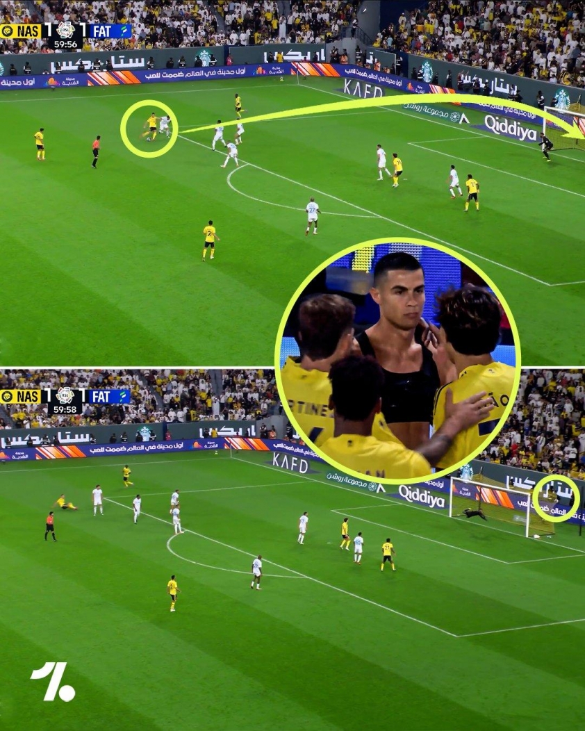 Ronaldo tung cú sút trái phá vào góc xa khung thành, khiến thủ môn bay người trong bất lực (Ảnh: One Football).