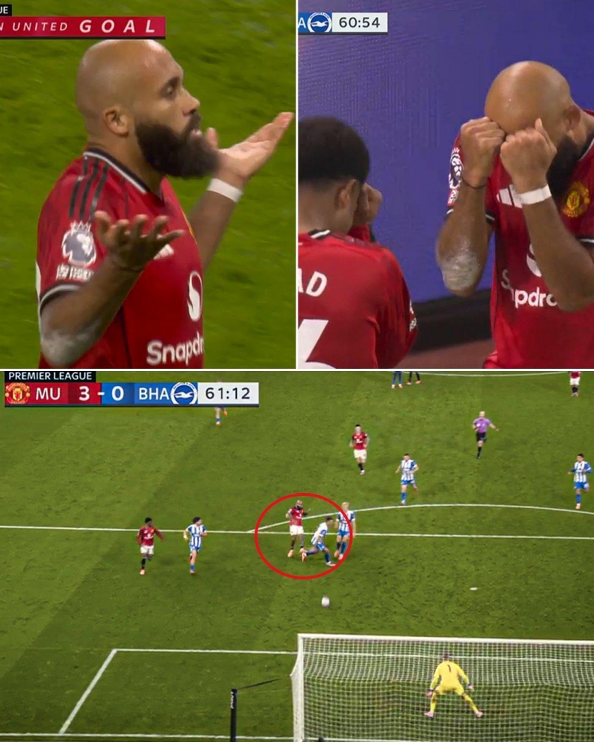 Tình huống Mbeumo ghi bàn nâng tỷ số lên 3-0 cho MU (Ảnh: ESPN).