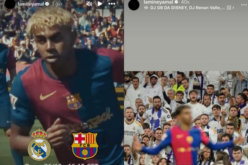 Yamal lại ‘trêu ghẹo’ Real Madrid trước thềm El Clasico 4 Yamal đăng tải 2 story mới nhất trên Instagram.