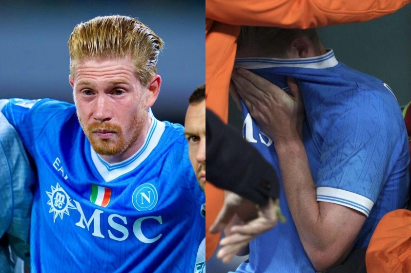 De Bruyne ghi bàn, bất ngờ rời sân với giọt nước mắt 6 De Bruyne bật khóc khi dính chấn thương (Ảnh: X).