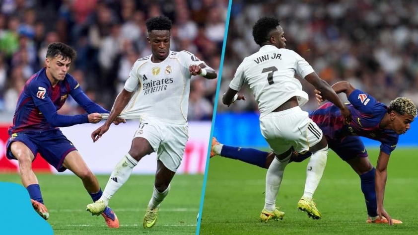 Vinicius bất ngờ chia sẻ về drama trong trận Real gặp Barca 5 Vinicius đã có một trận đấu đầy cố gắng. (Ảnh: Yen News)
