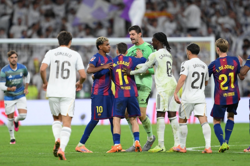 "Lamine Yamal nổi giận, cảnh báo Real Madrid một cách kiên quyết" 4 Dàn sao Real Madrid xảy ra xích mích với Yamal ngay sau tiếng còi mãn cuộc (Ảnh: X).