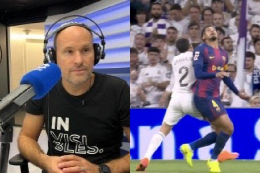 Barca có bị thiệt thòi khi lẽ ra được hưởng phạt đền ở El Clasico? 4 Trọng tài Mateu Lahoz cho rằng pha phạm lỗi của Carvajal với Araujo đáng lẽ phải là phạt đền (Ảnh: X).