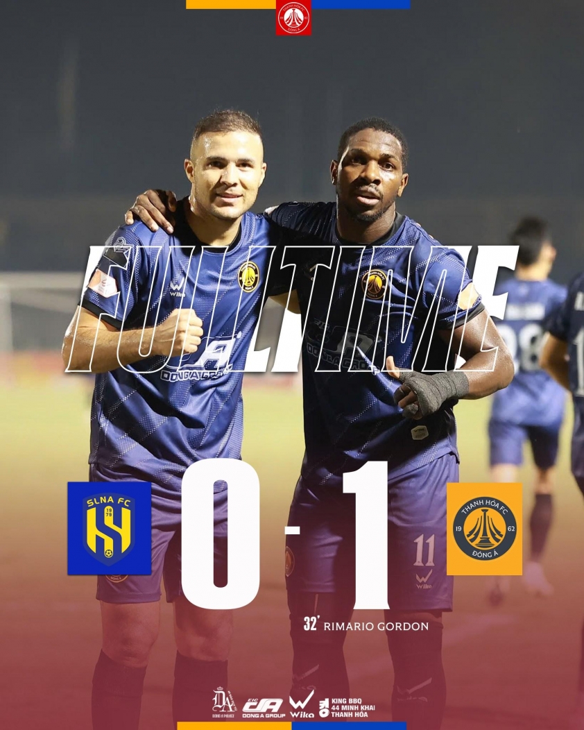 Thanh Hóa chấm dứt chuỗi 14 trận không thắng tại V-League 5 Thanh Hóa có chiến thắng đầu tiên tại V.League 2025-2026. (Ảnh: Đông Á Thanh Hóa)