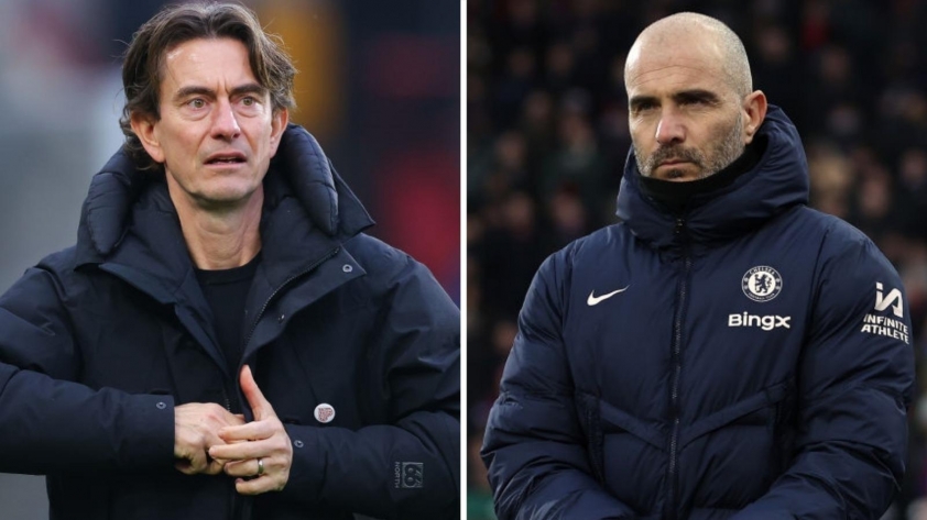 "HLV Tottenham khen ngợi Maresca trước thềm đại chiến" 7 Thomas Frank tâng bốc Maresca, dù tập thể của ông đang có phong độ tốt hơn (Ảnh: BBC).