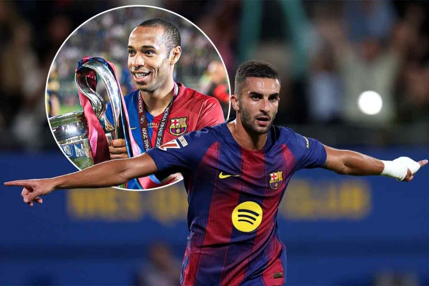 Ferran Torres vượt qua kỷ lục ghi bàn của Thierry Henry cho Barcelona (Ảnh: AP).