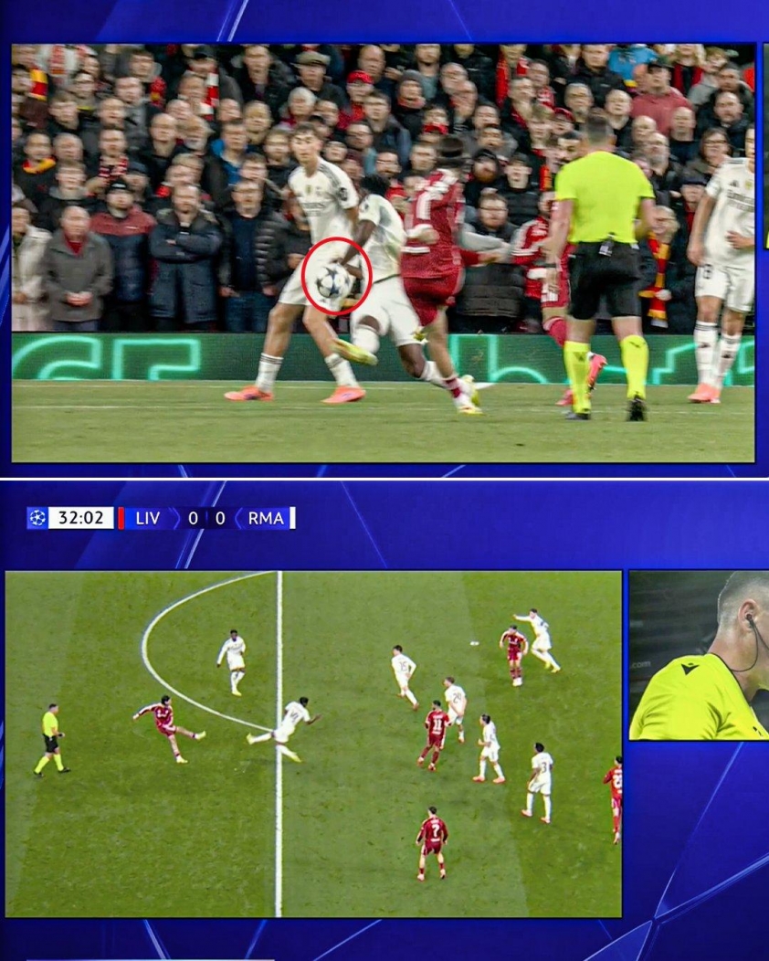 Trọng tài kết luận không có lỗi chạm tay (Ảnh: ESPN).