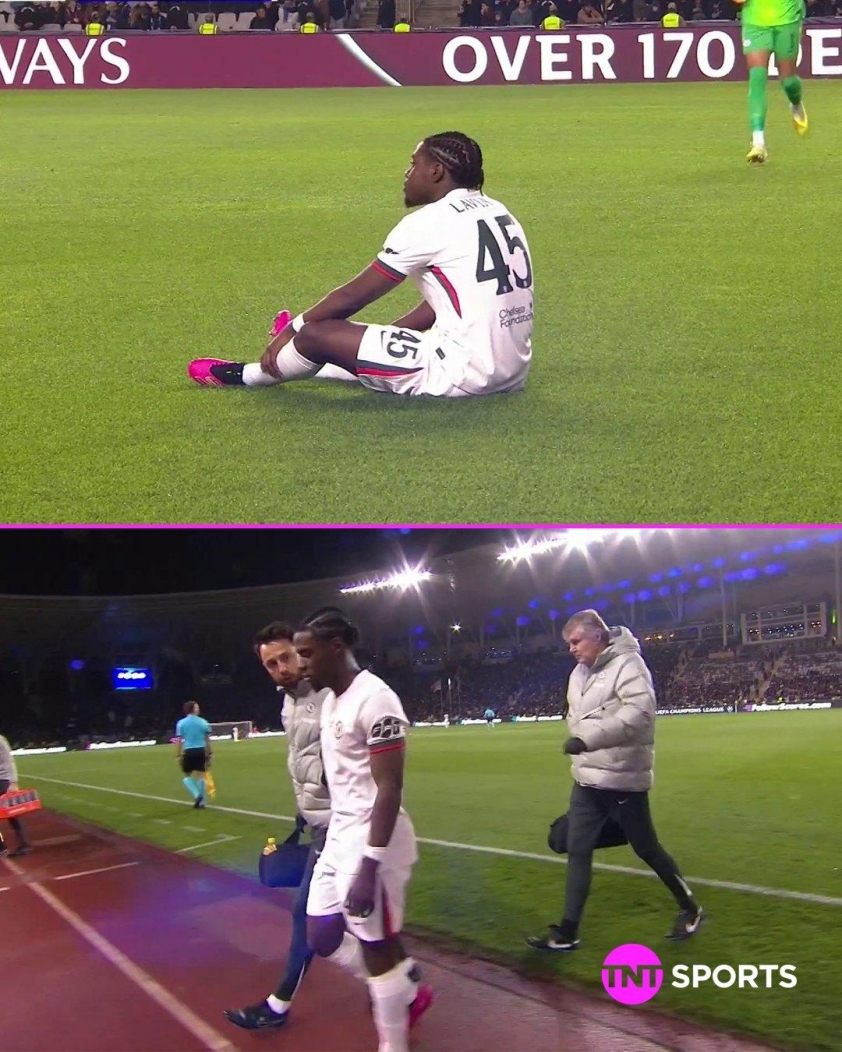 Enzo Maresca: 'Cúp Thế Giới Các CLB vẫn tác động đến Chelsea' 7 Tiền vệ Romeo Lavia dính chấn thương và phải rời sân sớm ở phút thứ 8 (Ảnh: TNT Sports).