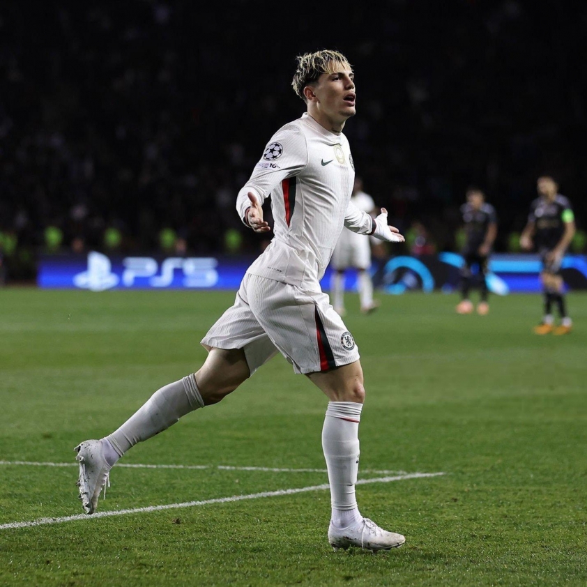 Garnacho lập kỷ lục chưa có trong lịch sử bóng đá Anh 7 Garnacho đã có 2 bàn thắng sau 9 lần ra sân cho Chelsea trên mọi đấu trường (Ảnh: TNT Sports).