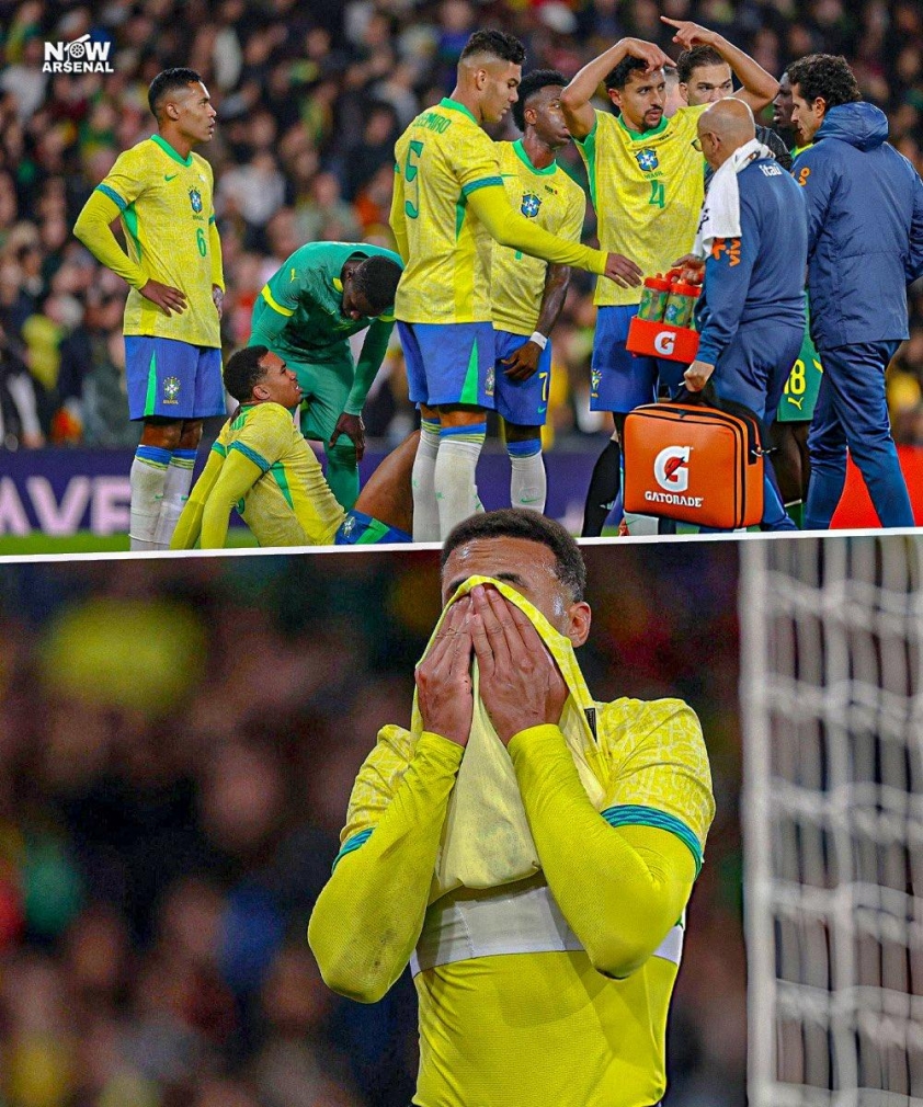 Arsenal gặp khó khăn ở hàng thủ sau loạt trận quốc tế 6 Gabriel Magalhães gặp chấn thương khi làm nhiệm vụ tại tuyển Brazil (Ảnh: Now Arsenal).